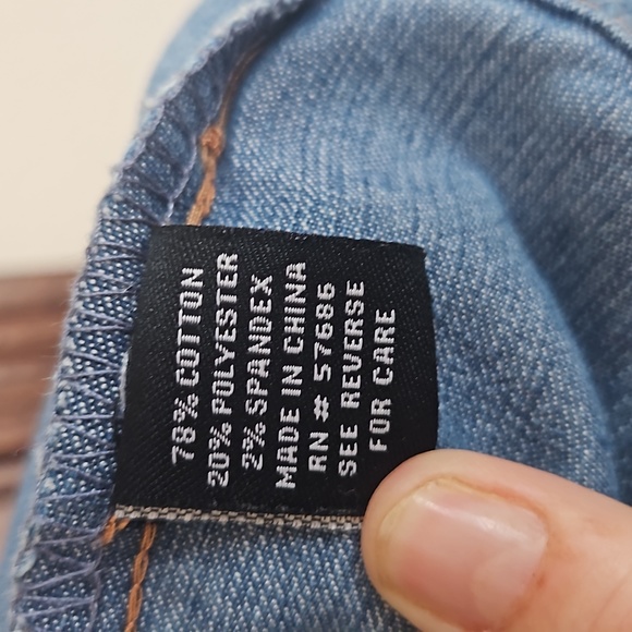 New Look Women's Strech Denim Jacket Blue Size Large - Picture 9 of 10